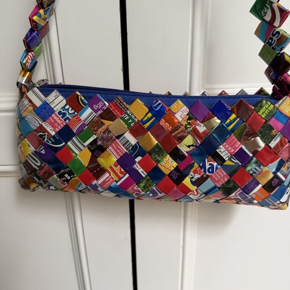 Handbags - Clutch candy wrapper leather purse